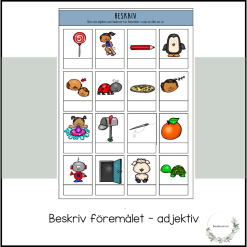 Beskriv föremålet - adjektiv