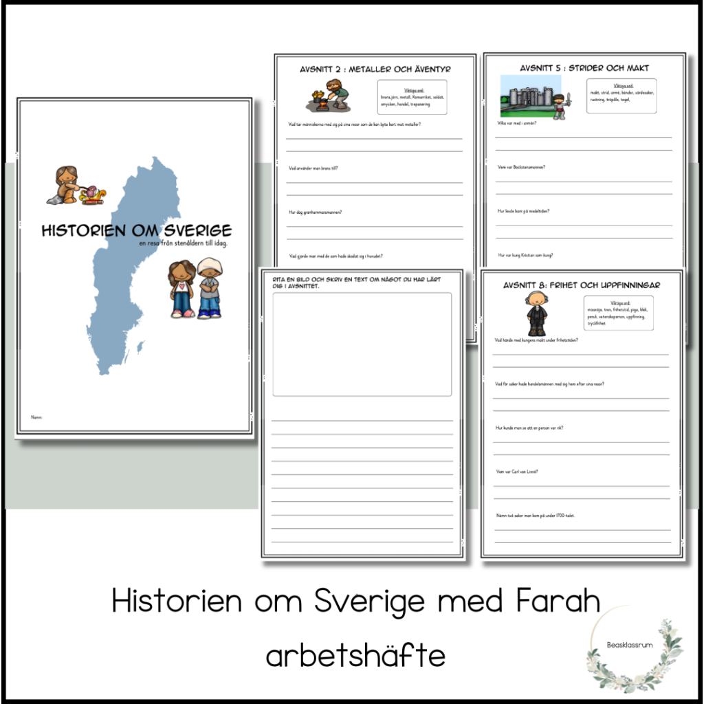 Historien om Sverige med Farah – arbetshäfte till serien