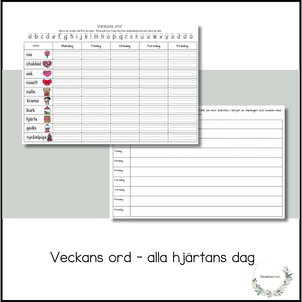 Veckans ord – alla hjärtans dag