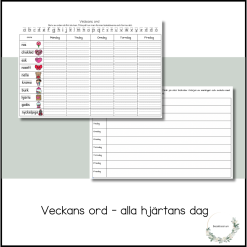 Veckans ord - alla hjärtans dag