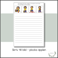 Skriv med sekvensbilder - plocka äpplen