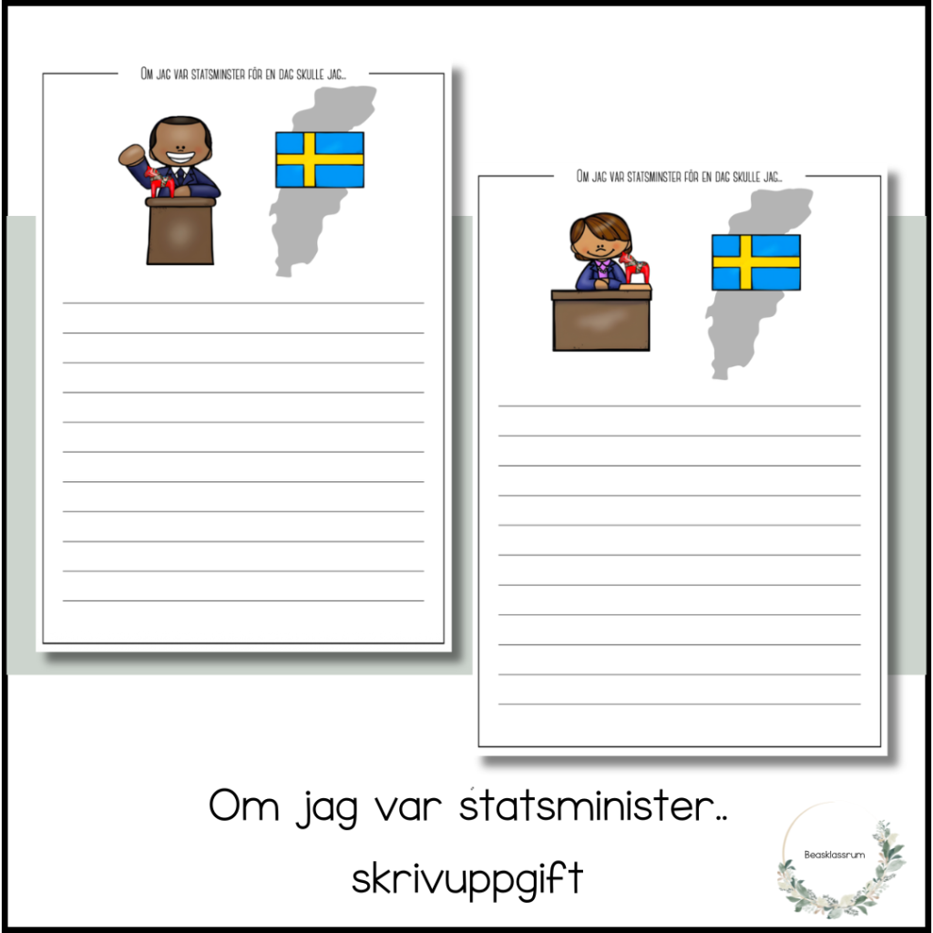 Om jag var statsminister – skrivuppgift
