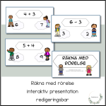 Räkna med rörelse – redigeringsbar interaktiv övning - bild 1