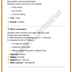 Worksheet: Ramadan