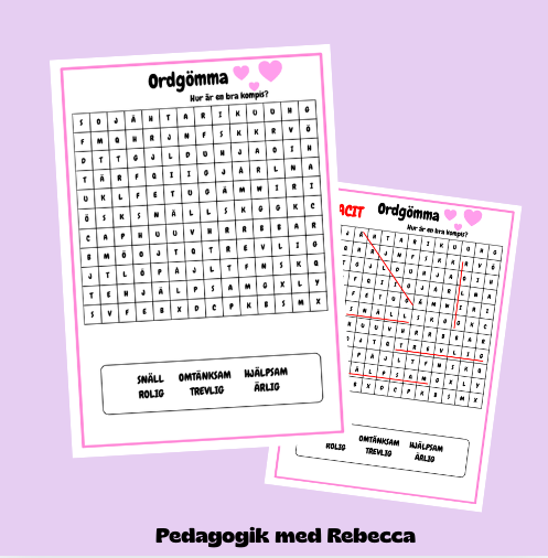 Ordgömma – kompis tema