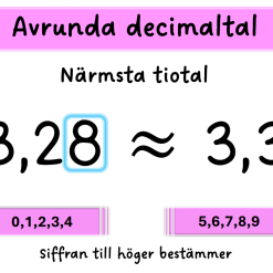 Avrunda decimaltal poster