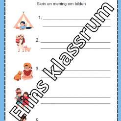 Skriva enkla meningar sv/eng