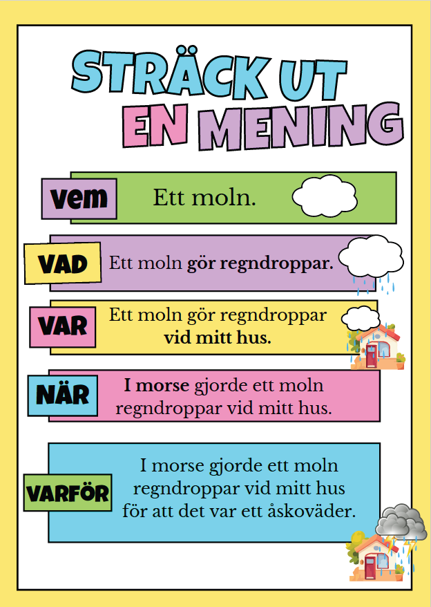 Sträck ut en mening