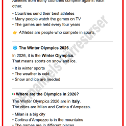 Worksheet: Olympic Games 2026