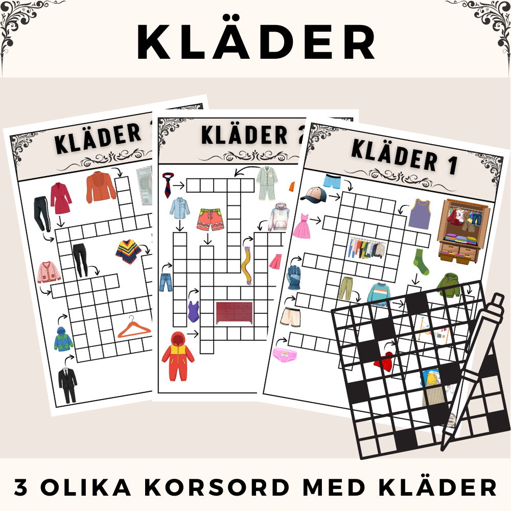Korsord – Kläder