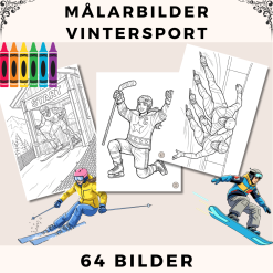 Målarbilder - Vintersporter [64 bilder]