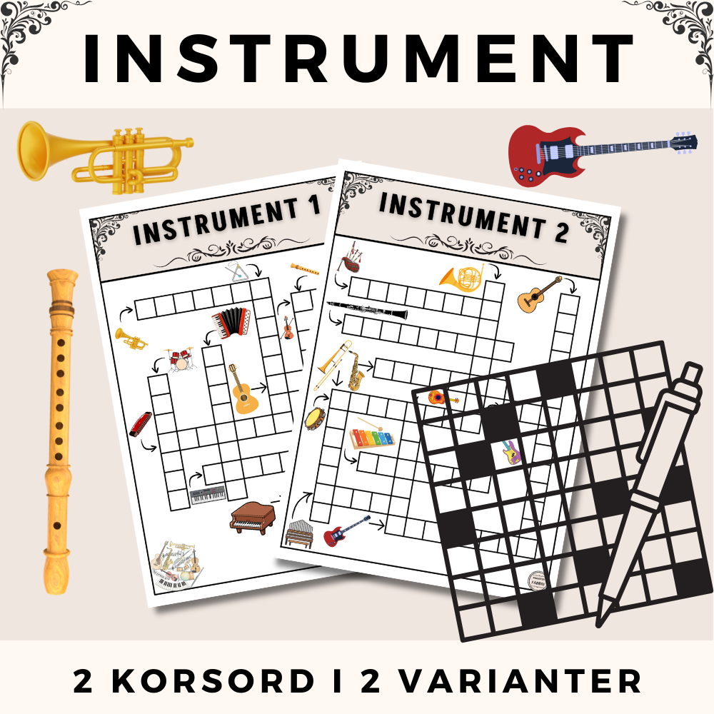 Instrument – Korsord
