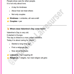 Worksheet: Valentine´s Day