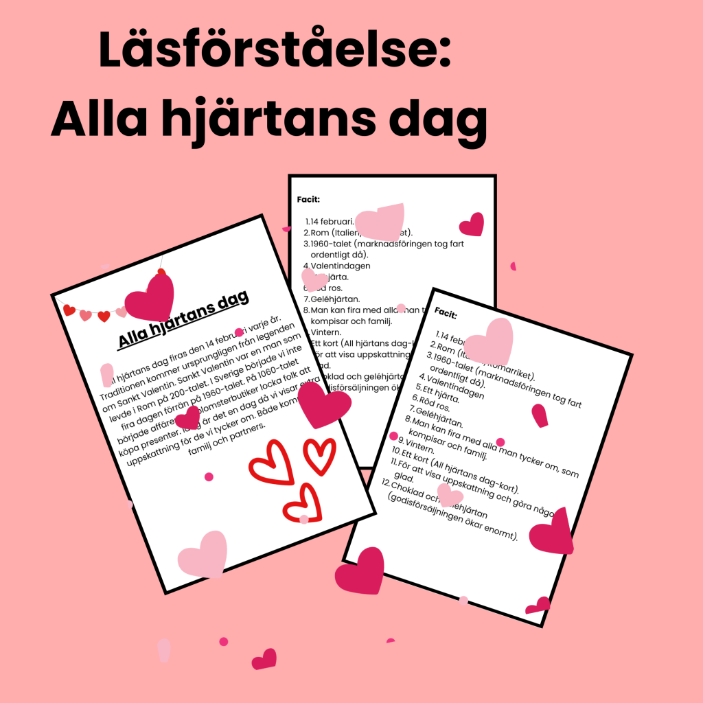 Läsförståelse: Alla hjärtans dag