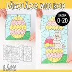 Färglägg med kod (räkna 0-20) – Påsk - bild 1