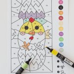 Färglägg med kod (räkna 0-20) – Påsk - bild 3