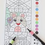 Mattepyssel med vårtema, Räkna och färglägg 1–20 - bild 3