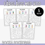 Rocka sockorna 21 mars, Färglägg efter kod siffror 1–9 - bild 1