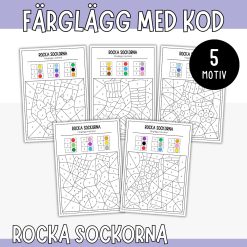 Rocka sockorna 21 mars, Färglägg efter kod siffror 1–9
