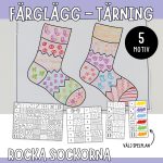 Rocka sockorna – tärningsspel med färgläggning - bild 1