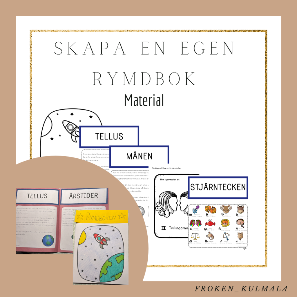 Skapa en rymdbok – material
