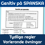 Genitiv på spanska – regler, övningar och facit (åk 6–9) - bild 3