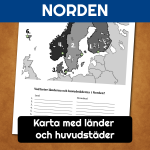 Norden – karta, frågor och ordsökning - bild 3