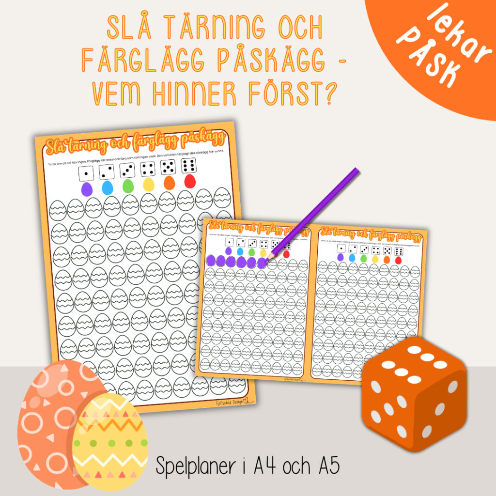 Påsk – Tärningsspel med påsktema