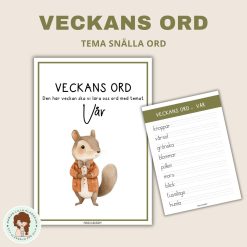 Veckans ord tema vår