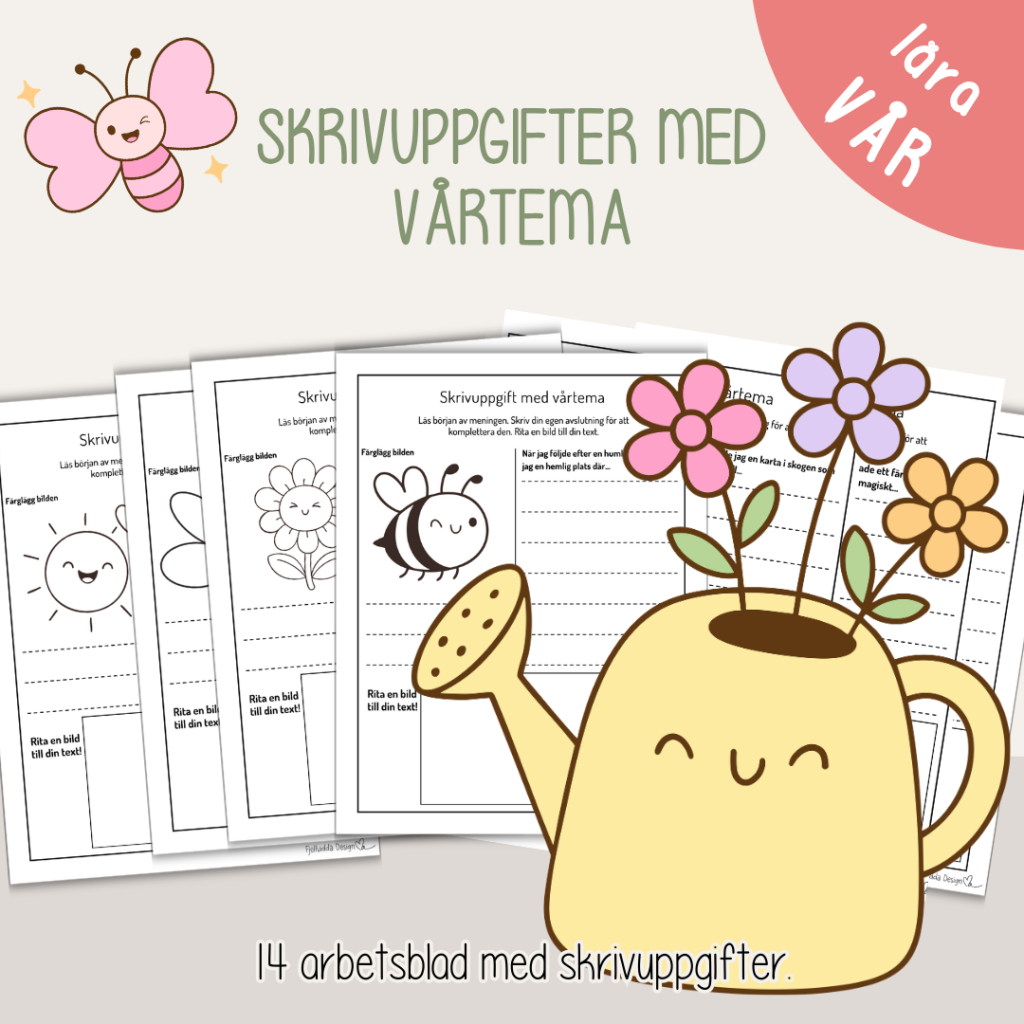 Vår – Skrivuppgifter med vårtema – Fortsätt den påbörjade meningen.