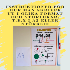 Posters och lathundshäfte om tal i decimalform