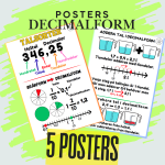 Posters och lathundshäfte om tal i decimalform - bild 1