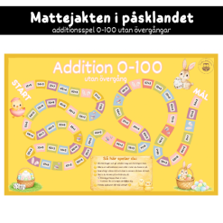 Mattejakten i påsklandet – addition 0-100 utan övergång