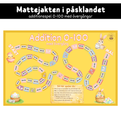 Mattejakten i påsklandet – addition 0-100 med övergång