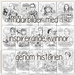 Internationella kvinnodagen - Målarbilder med faktatext