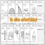 Påsk – Spåra ord med påsktema – 16 arbetsblad med olika ord - bild 2