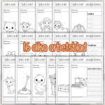 Bondgården – Spåra ord med bondgårdstema – 16 arbetsblad med olika ord - bild 2