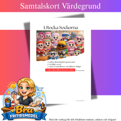 Samtalsbilder Värdegrund Rocka Sockorna– 10 frågor som skapar lugna och meningsfulla samtal på fritids A4