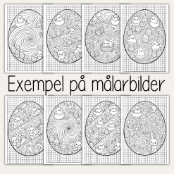 Påsk - Påskmandalas - Skriv ut och färglägg