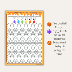 Påsk - Tärningsspel med påsktema