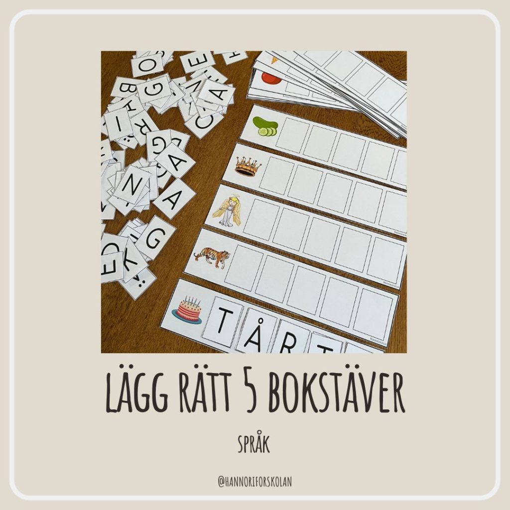 Lägg rätt 5 bokstäver