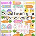 Äggjakt – skyltar och påskharens spår att skriva ut (30 skyltar) - bild 2