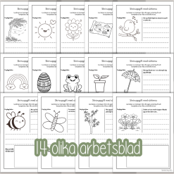 Vår - Skrivuppgifter med vårtema - Fortsätt den påbörjade meningen.