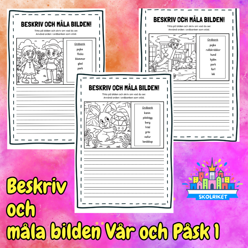 Beskriv och Måla Bilden Vår och Påsk 1