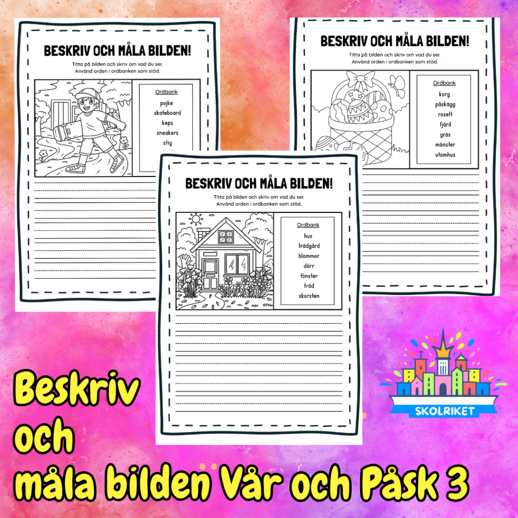 Beskriv och Måla Bilden Vår och Påsk 3