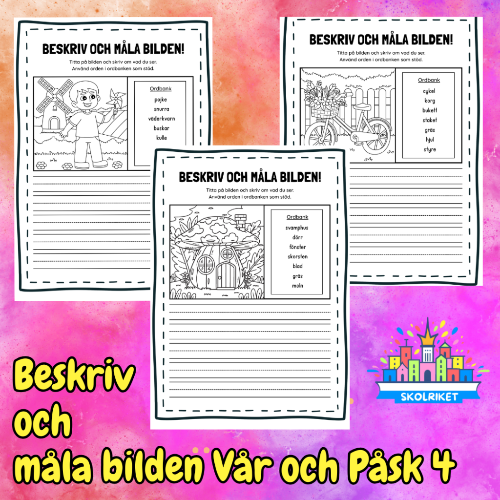 Beskriv och Måla Bilden Vår och Påsk 4