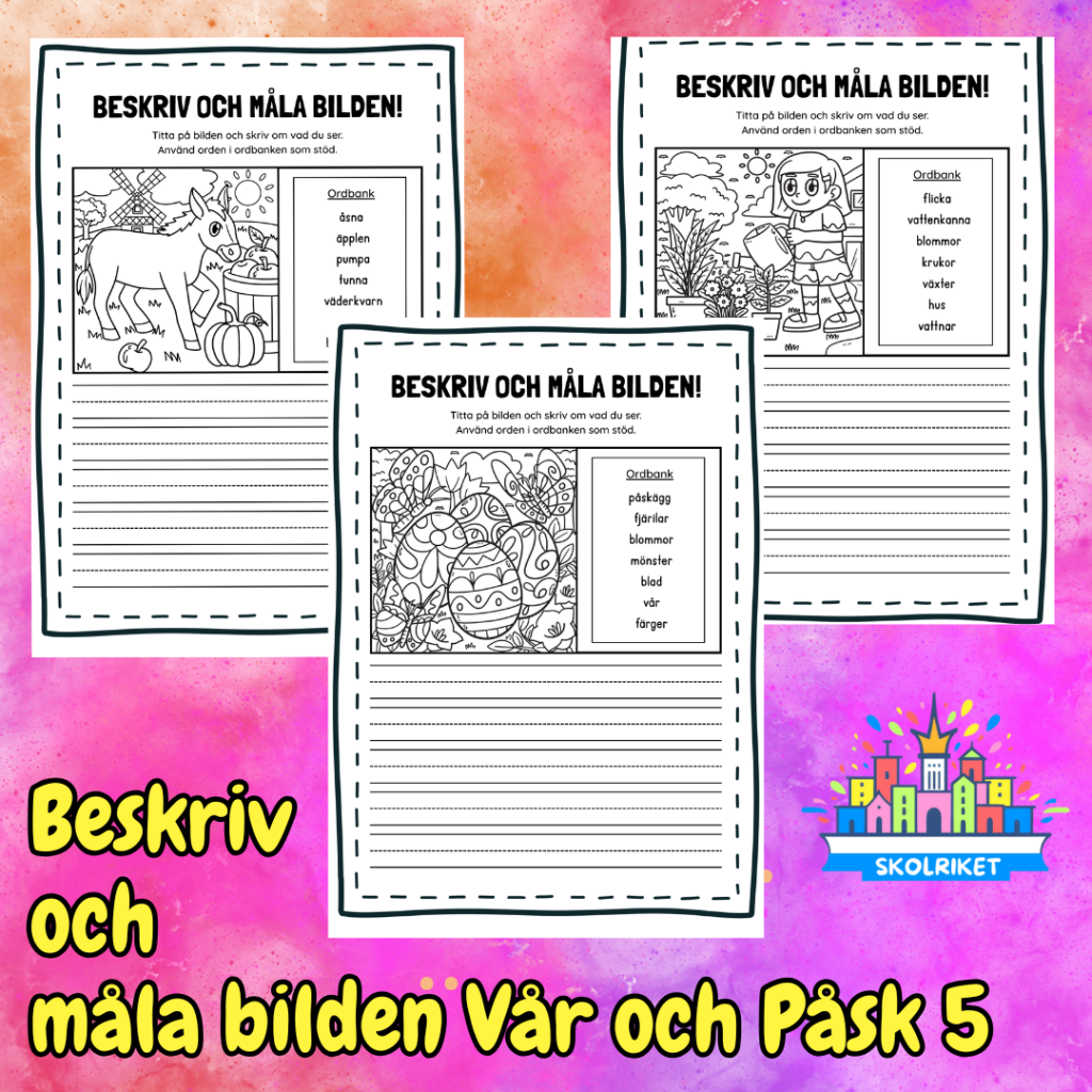 Beskriv och Måla Bilden Vår och Påsk 5