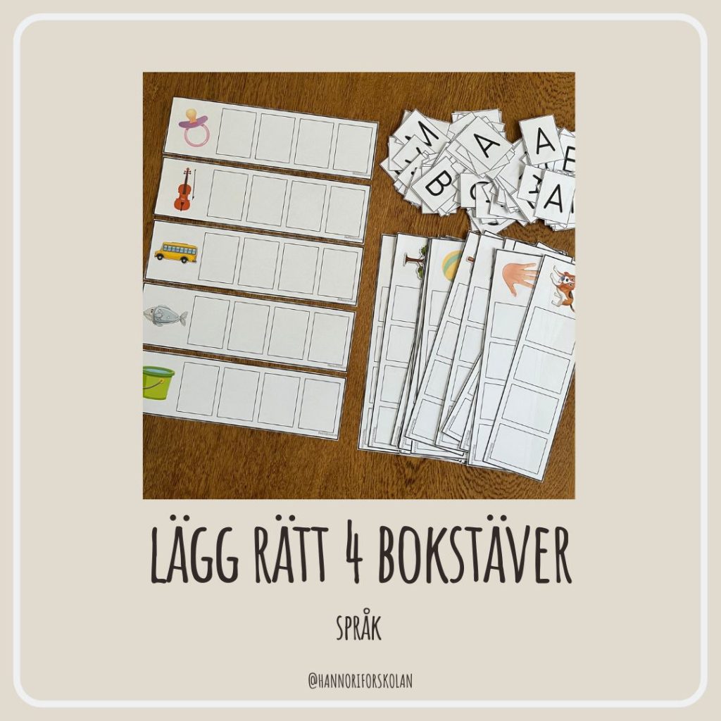 Lägg rätt 4 bokstäver