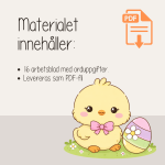 Påsk – Spåra ord med påsktema – 16 arbetsblad med olika ord - bild 3