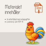 Bondgården – Spåra ord med bondgårdstema – 16 arbetsblad med olika ord - bild 3